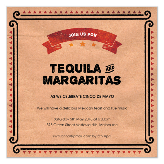 Cinco de Mayo Party Tequila and Margaritas Invite Design by Claudia Owen for FineStationery and Pingg